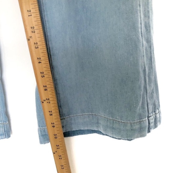 NWOT Anthropologie Pilcro High Rise Wide Leg Bell Bottom Flare Blue Jeans 28 - Picture 7 of 8